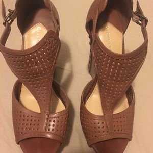 Gianni Bini leather wedge sandals